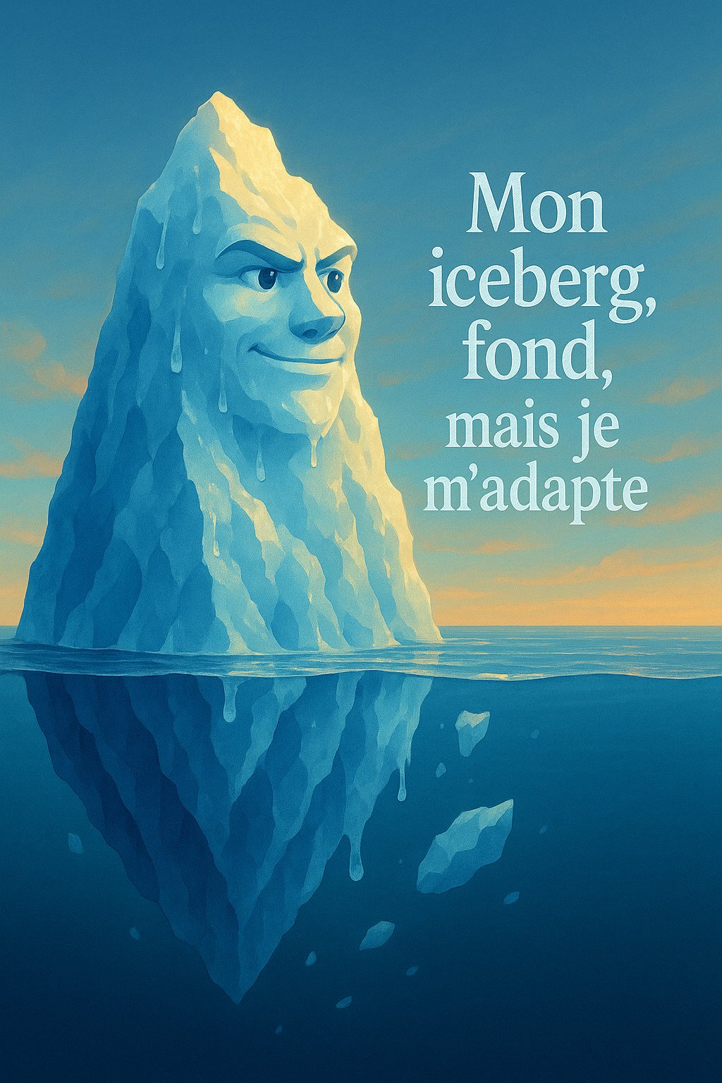 Mon iceberg fond, mais je m'adapte