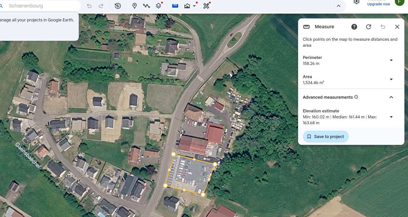 Wider aerial context