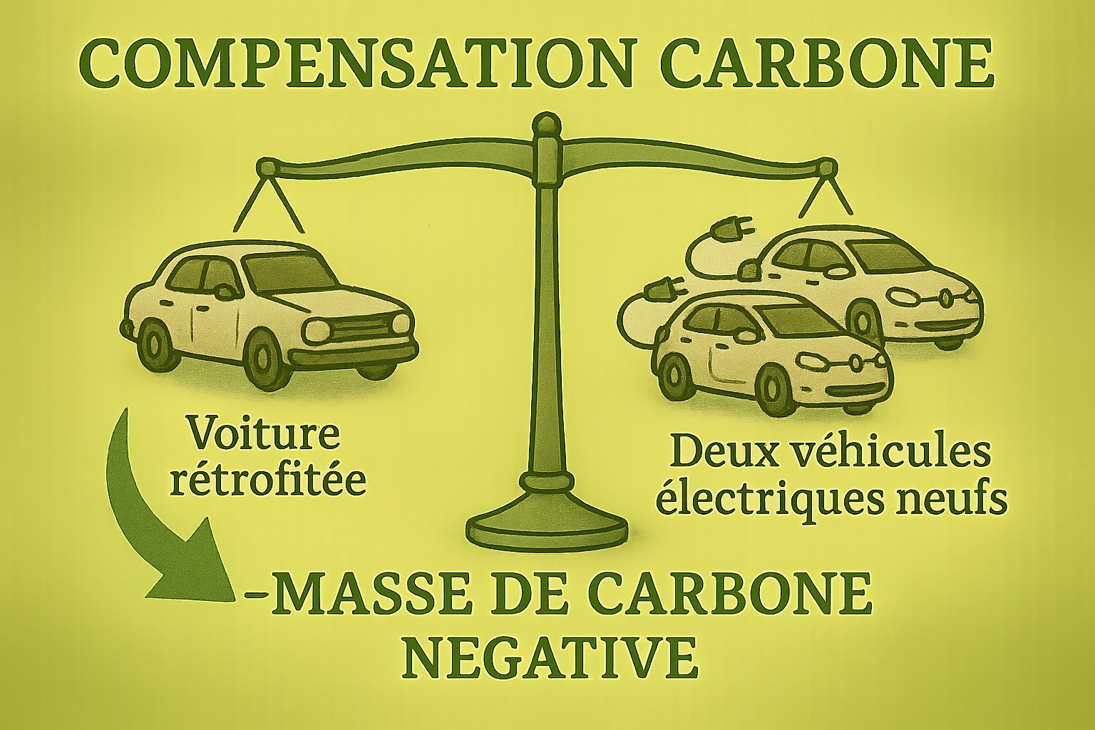 Compensation carbone : rétrofit vs deux VE neufs
