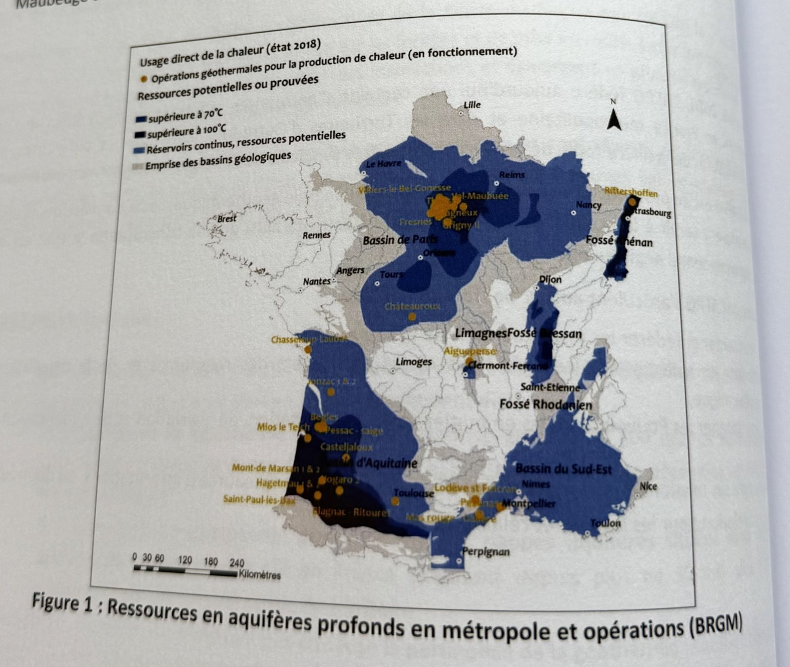 BRGM — deep aquifer resources in metropolitan France and operating heat operations (2018)